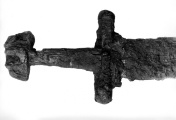 Meč vikingského bojovníka nalezeného na Pražském hradě